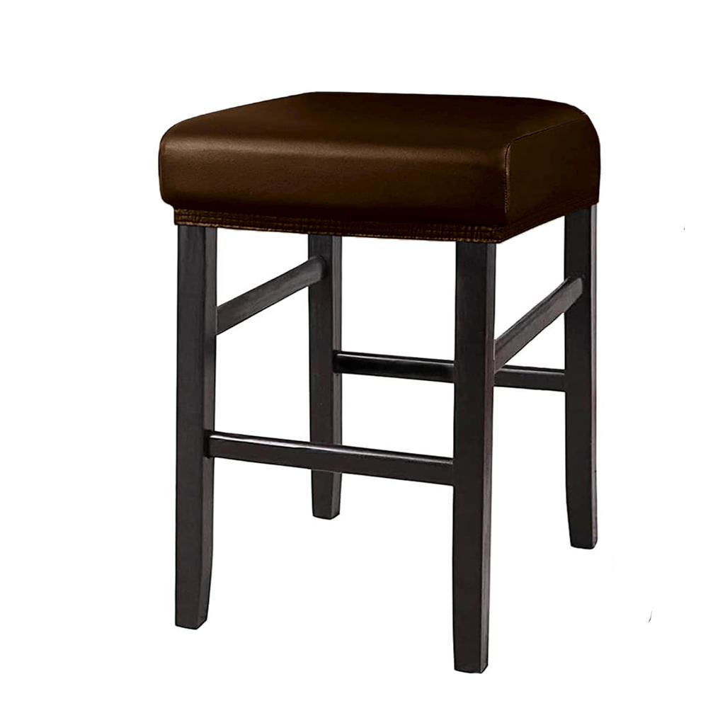 PU Leather Bar Stool Covers Rectangular 100% Waterproof Oilproof Stool Covers Thicker Leather Saddle Stools Slipcover