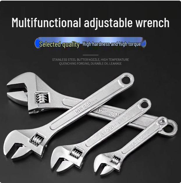 Adjustable Carbon Steel Industrial Grade Bathroom Wrench Tool