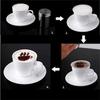 16Pcs Coffee Stencils Set Barista Cappuccino Art Templates Latte Foam Decor Tools Plastic Cake Decorating Kitchen Home Use