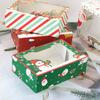 Cake Boxes Window Biscuit Paper Cups Lovely Pattern Container Christmas for Gifts