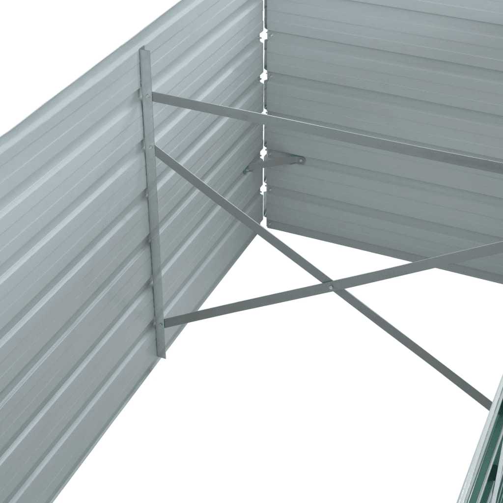 Garden Raised Bed Galvanized Steel 240 X 80 X 45 Cm Green
