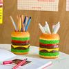 Cute Hamburg Design Pen Holder Smooth Creative Desktop Storage Container Multi-Purpose Funny Makeup Brush Storage Bucket