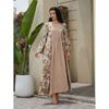 Middle East New Fashion Loose Patchwork Print Dress Spinning Printed Robe Dress