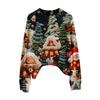 LXK-SDYT7-13 Christmas Crew Neck Pullover 3D Printed Sweater