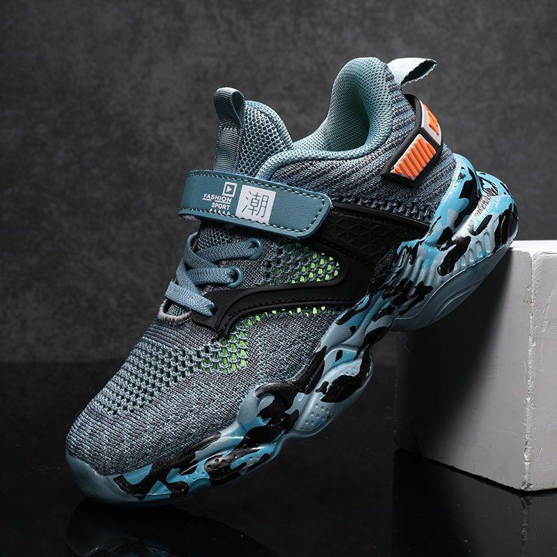 Children's Shoes Boys' Sports Shoes 2025 New Spring and Autumn Middle School Children and Primary School Students Breathable Mesh Mesh Shoes