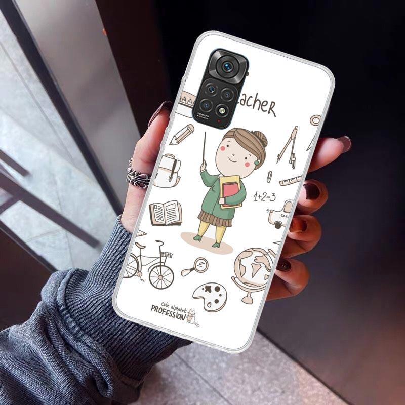 

Милый Чехол для Телефона Профессия Учитель Врач для Xiaomi Redmi Note 15 14 14S 13 12 12S 11 Pro Plus 11E 11T 11S 10S 5G Мягкий Чехол Fu Redmi Note 13 4G