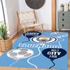 Manchester City Personalized Text Area Rug Perfect for Balcony Playrooms Study Room Kitchen Antislip Carpet Decorate Offices Gift for Festivals