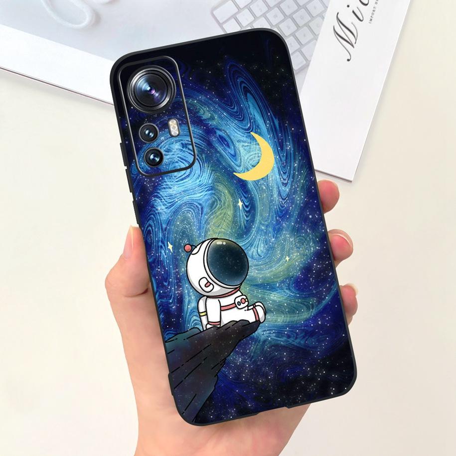 For Xiaomi 12 Case Mi 12X Cover Luxury Flower Cartoon Slim Soft Silicone TPU Back Cover For Xiaomi 12 Pro Funda Mi 12 Ultra Capa