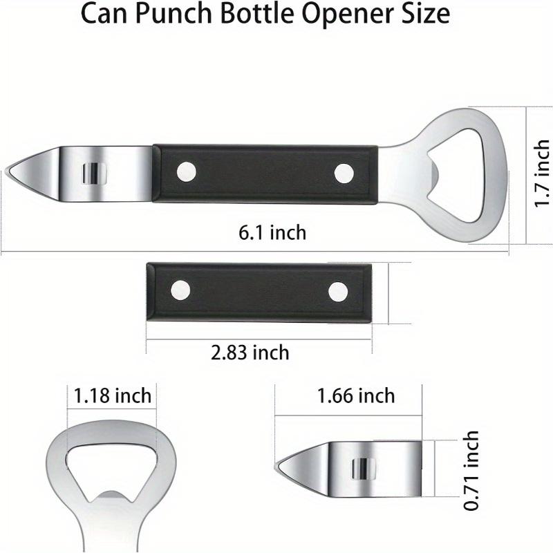 Can Punch Bottle Opener, Manual Stainless Steel Can Opener 1 Pack
