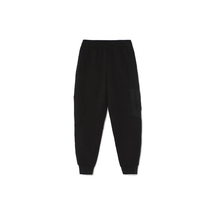 Li Ning Badfive Sports Basketball Series Solid Color Elastic Cuff Knitted Sports Pants Men Bottoms Black AKLR399-2