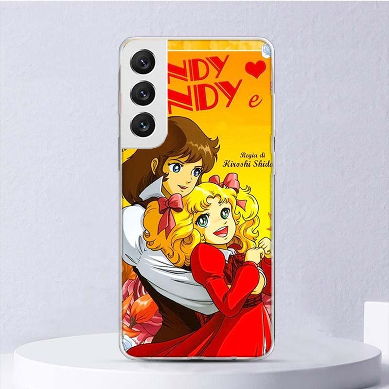 Candy 90s Anime Soft Case For Samsung Galaxy S25 S24 S23 S22 Ultra Phone Cover S20 FE S21 Plus S25 Edge + Funda Coque Galaxy S25