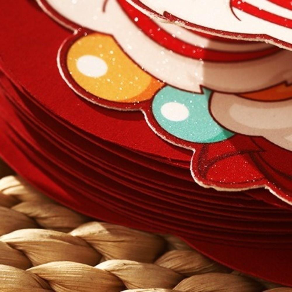 Cartoon Horse Year Red Envelope 3D Rotating God Wealth Spring Festival Money Envelopes Paper Large Capacity Lucky Money Bag