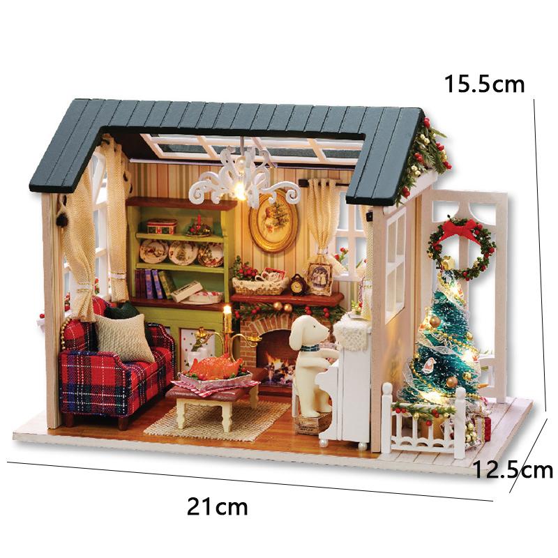 

DIY Miniature Booknook Doll House 3D Wooden Puzzle Bookshelf Insert for Dollhouses Perfect For Friends Birthday Christmas Gifts