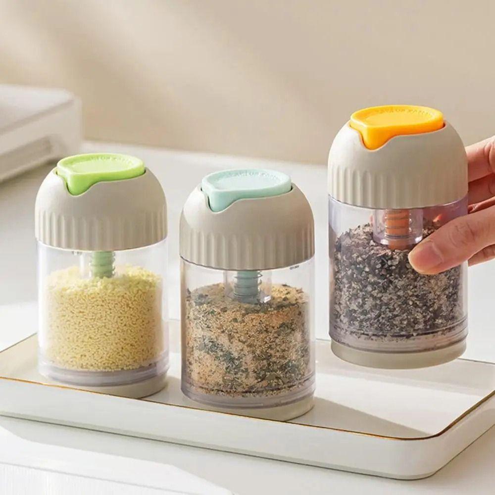 3Pcs Sealed Measuring Seasoning Bottle Portion Control Salt Jar Durable Seasoning Can  for Home