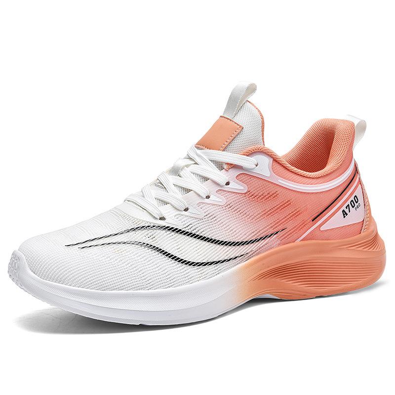 Breathable Lightweight Flyknit Running Shoes - Couple Outdoor Casual Lace Up Breathable Wear-resistant Anti-skid Sneakers New Design for All Seasons