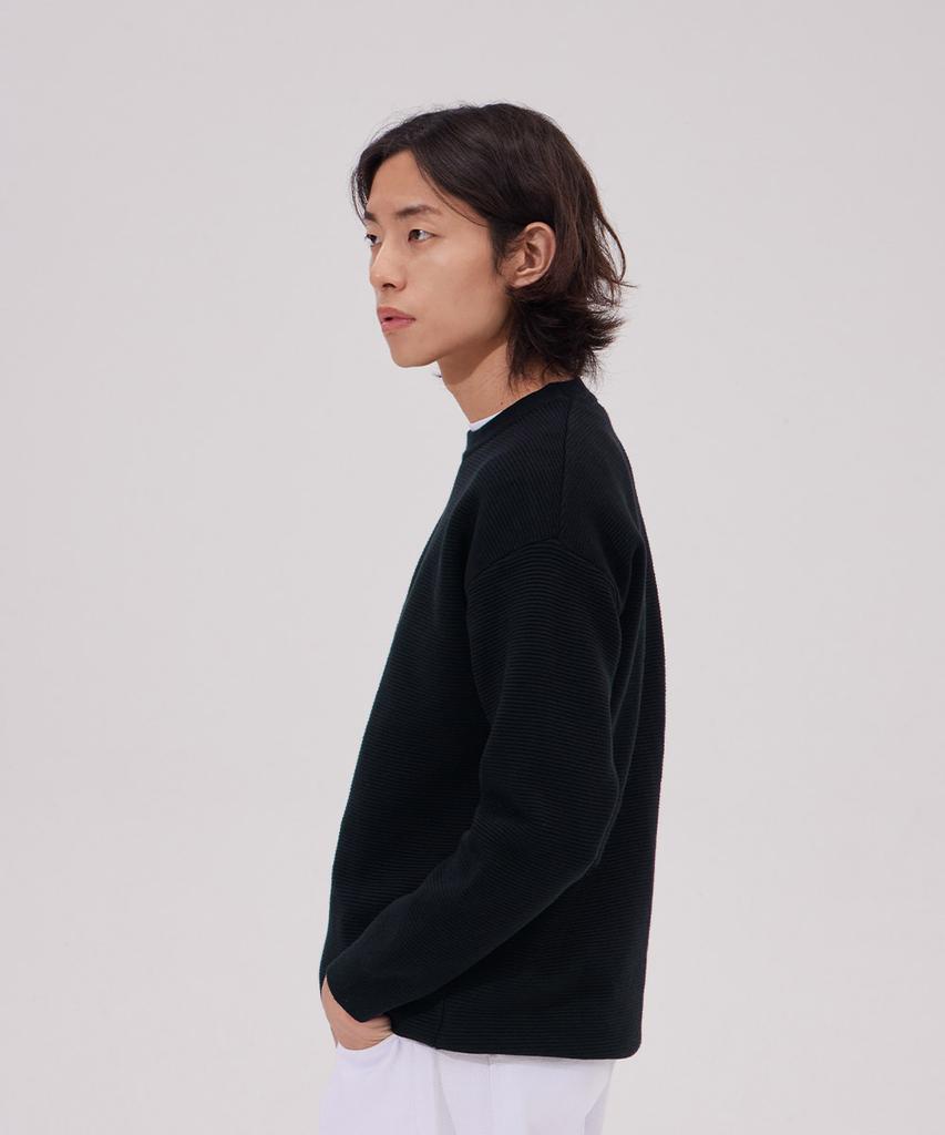 MAKEITTO Daily Viscose Crewneck Knit_Black