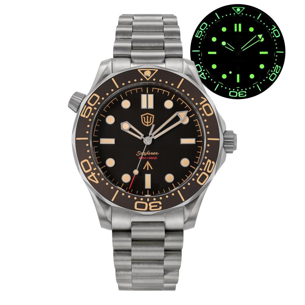 Watchdives WD007Q V2 Luxury Titanium Watch 007 NTTD VH31 Sweep Quartz Sapphire AR Luminous 200M Waterproof 42Mm Vintage Watch