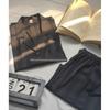 Victoria Men's Secret of Pajamas Spring & Fall Dark Stripes Imitation Silk Long Sleeves Pants Loose Homewear Suit