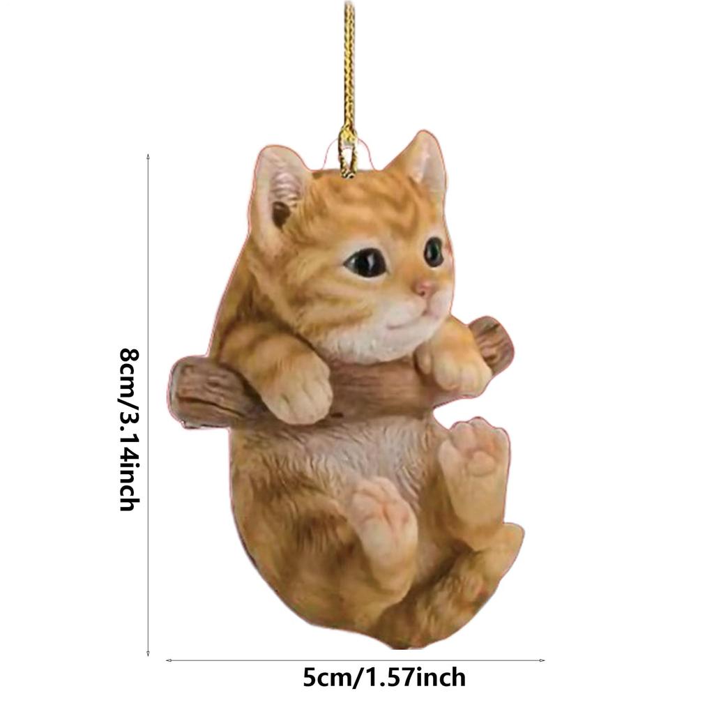 Car Rearview Mirror Decoration - Cute Cat Shaped Acrylic Car Rearview Mirror Decoration Cute