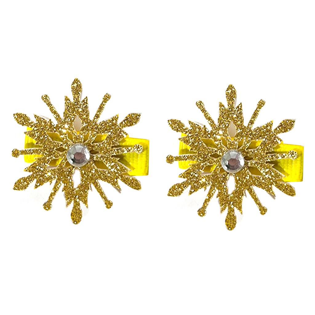 Snowflake Hair Clip Alloy Hairpin with Snowflakes Shape Comfortable Hairpiece for Christmas Party Styling Accesories