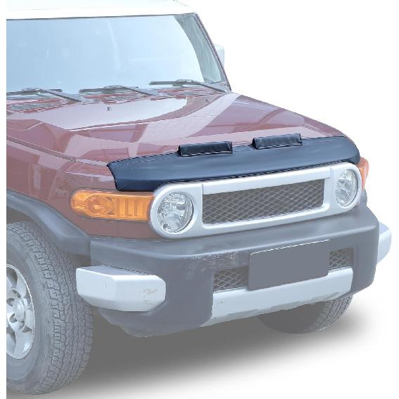 Front Hood Shields Cover Compatible with Toyota FJ Cruiser 2007-2021, Car Hood Protector Bra Leather Front Hood Half Cover Protector Accessories