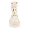 Salvatore Ferragamo Kira Leather Combat Boots White