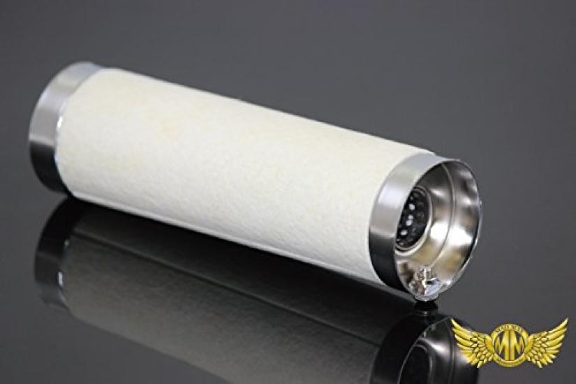 Muffler inner 60mm chrome 23mm exhaust silencer, diameter, plated, port, U08-6411CA