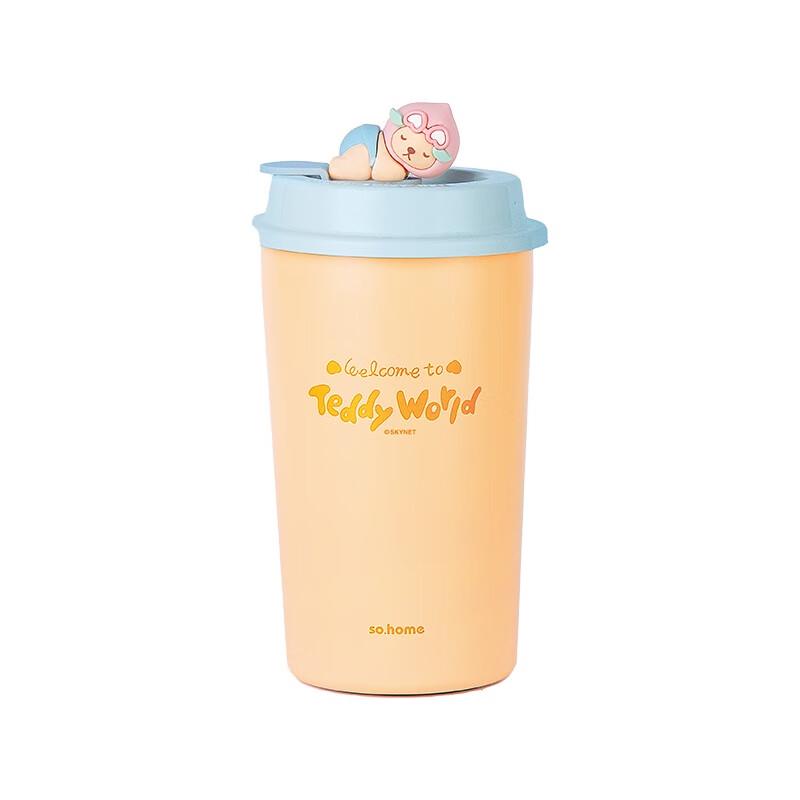 Sohome Teddy Collection Peach Insulated Mug