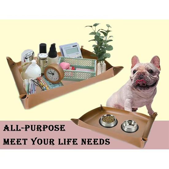 Thickened Faux Leather Plant Repotting Mat for Indoor Plants Foldable Transplanting Mat Mess Control Waterproof Gardening