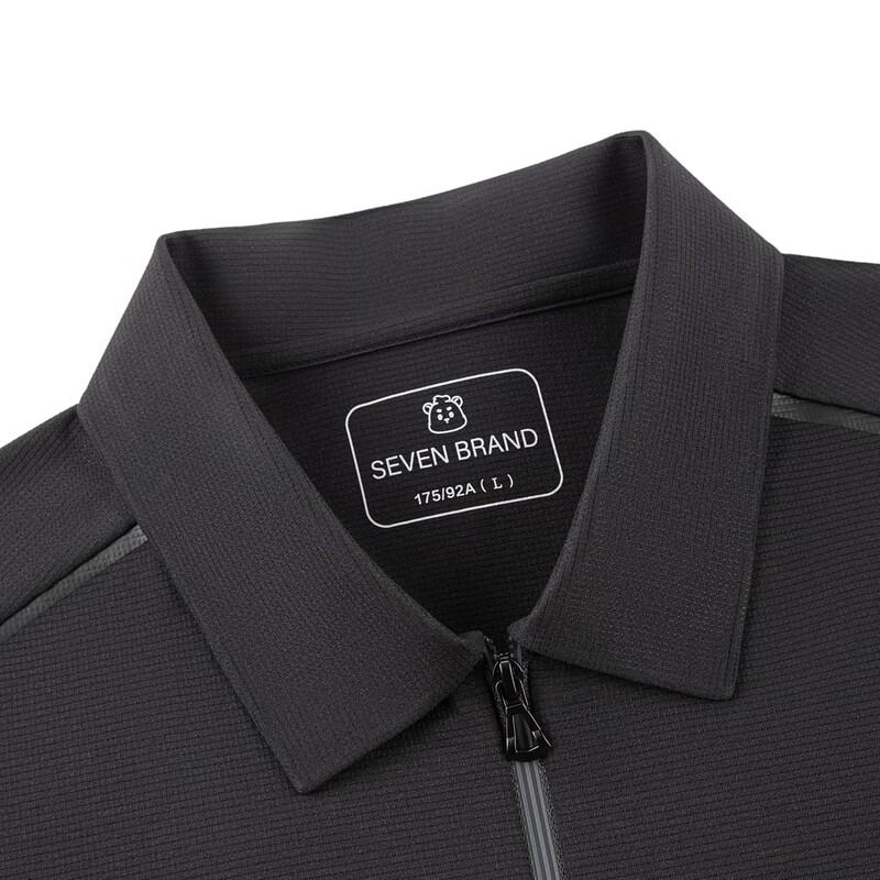 SEVEN Men's Summer Moisture-Wicking Short-Sleeve Polo Shirt