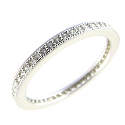Silver Ring 'Pour La Vie' Silvery White (rhodium) - 1.5 Mm