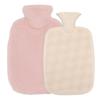 Hot Water Bottle 2L Detachable Plush Cover Safe PVC Anti Slip Threaded Stopper Hot Water Sack for Bedroom Office Travel