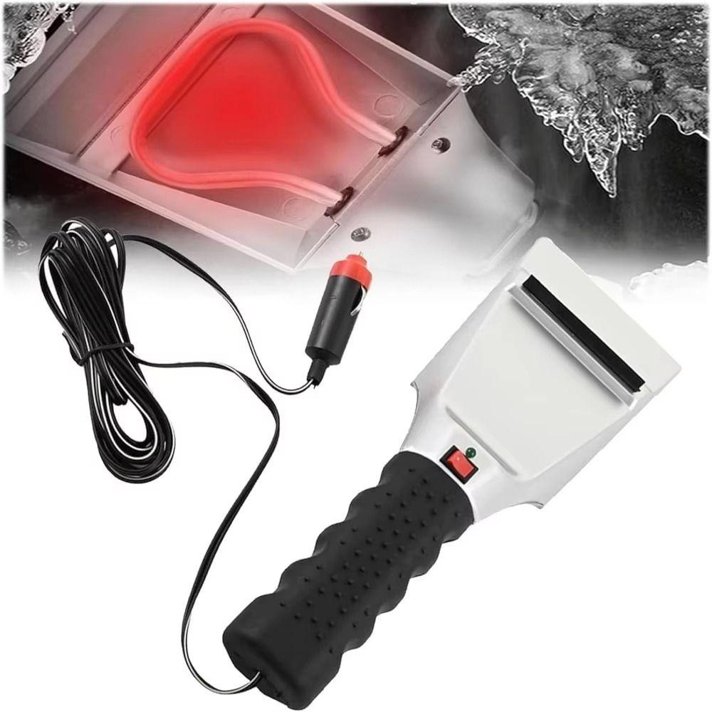Anti Skid Handle Car Ice Scraper Rubber Wiper Heated Ice Remover  Car Windshield