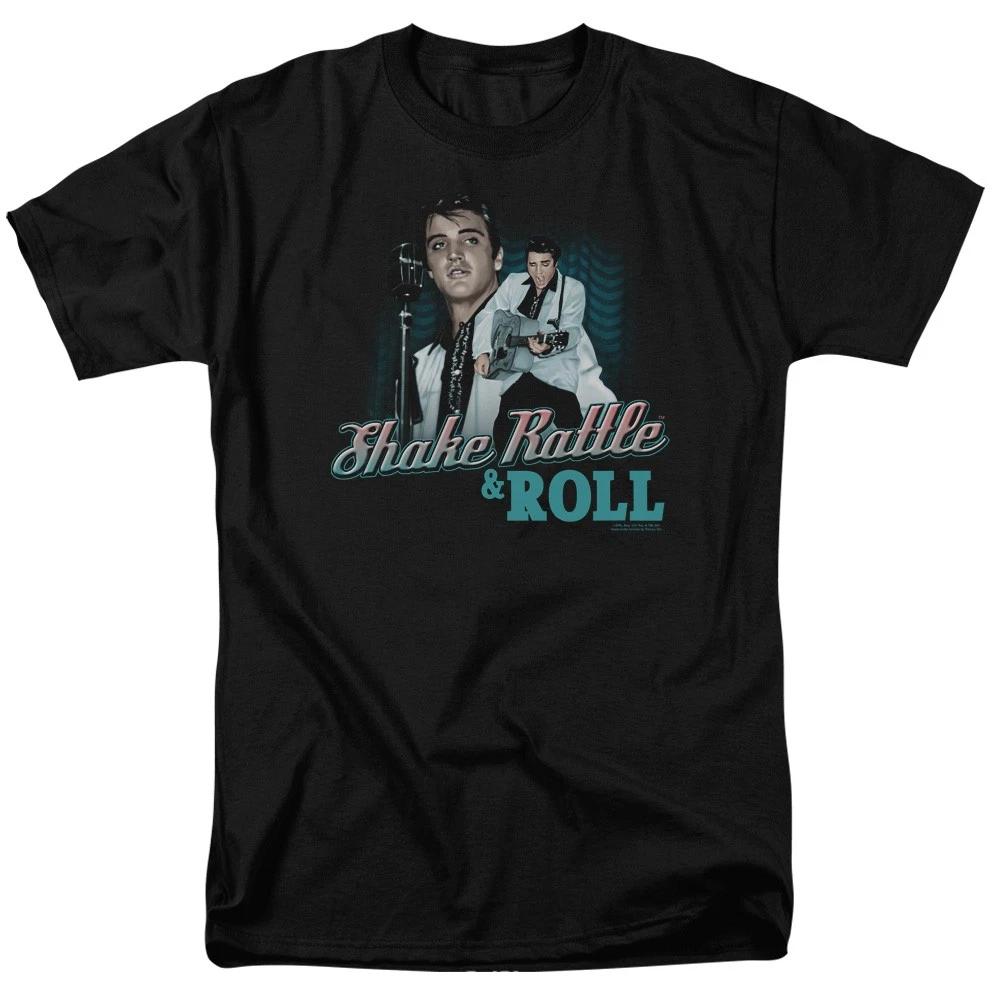 Elvis Presley - Shake Rattle & Roll - Unisex Short Sleeve Children s T-shirt - Black 160