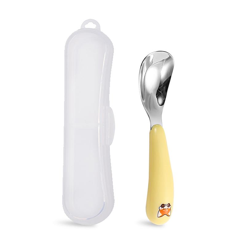 Spoon Kawaii Household Fall Prevention 304 Stainless Steel Baby Children Complementary Food Spoon Tableware Girl