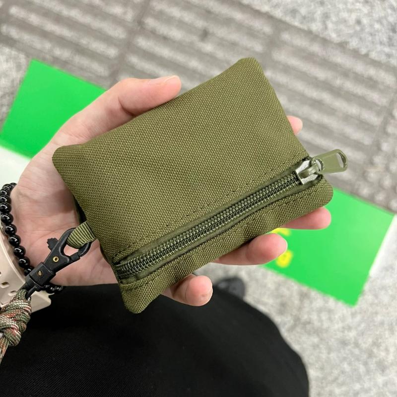 Outdoor Sports Men's Coin Purse Storage Pouch Mini Wallet Card Key Holder Clutch Bag Portable Mini Purse Canvas Bag