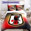 Japan Football Printed Bedding 3 Piece Set Cozy Breathable Bed Cover Set As Housewarming Holiday Gift