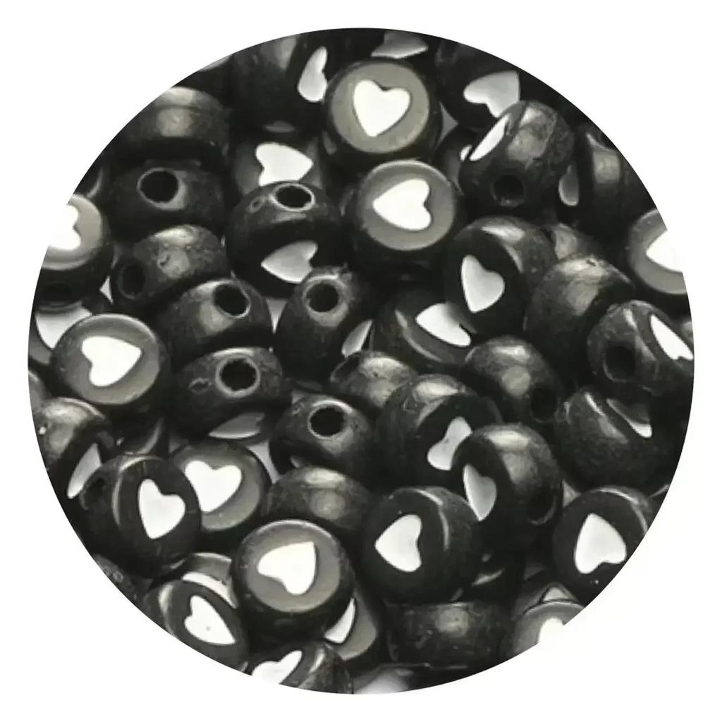 100-500PCS Love Heart Beads Acrylic Colorful Loose Spacer Beads for Jewelry Making DIY Handmade Bracelet Earrings Accessories