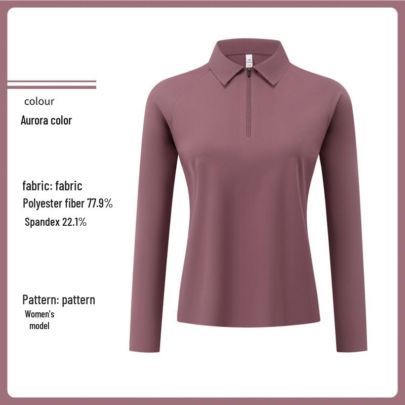 2025 Autumn/Winter Women's Long Sleeve Polo Shirt - Soft, Skin-Friendly, Moisture-Wicking, Heat-Retaining, and Warm-Locking Design