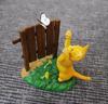 [USED] Cat Figurine with Butterfly and Fence