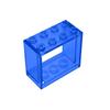 BRICKE 2x4x3 Window Frame, Compatible with LEGO 60598/4132 Educational DIY Building Blocks