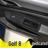 Compatible with 2021 VW Golf 8th Gen Interior Mod: Carbon Fiber Center Console & Door Protection Stickers