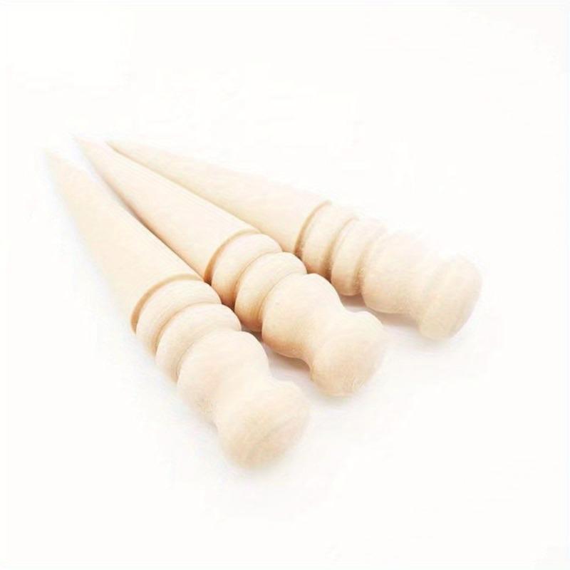 Kožený brousek na hrany DIY Kožený brousek na hrany Kulatá dřevěná tyčinka na broušení kůže Kožený brousek na hrany