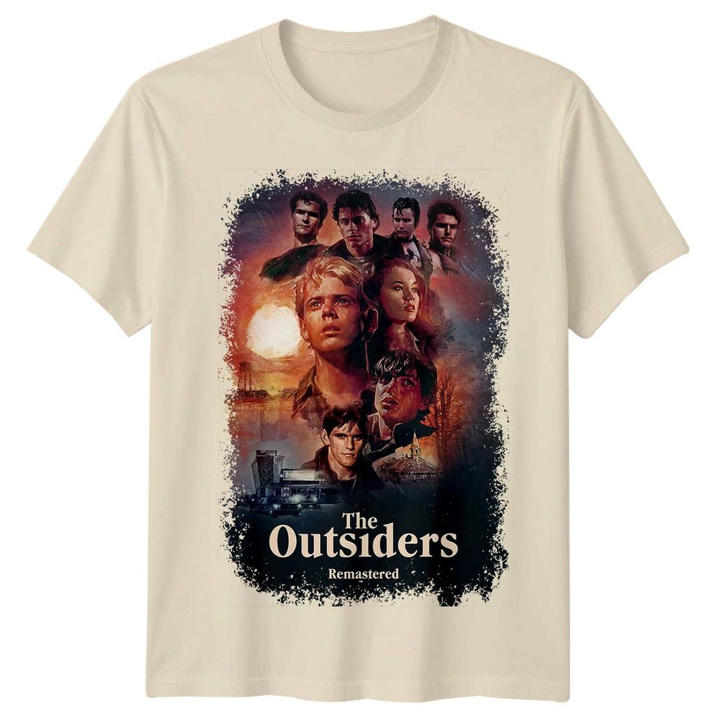 The Outsider "(1983) Movie Inspiration T-shirt Retro Suitable for Both Men and Women All Season Pure Cotton T-shirt Streetwear