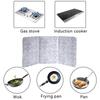 3-Sided Foldable Splatter Guard Large Space-Saving Grease Shield Easy Clean Reusable Splash Guard Restaurant
