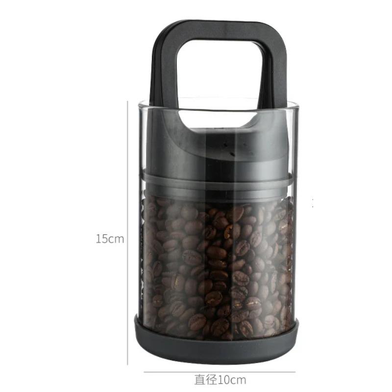 Coffee Beans Vacuum Sealed Tank Transparent Glass Food Storage Jars Household Moisture-proof Air Extraction Airtight Container