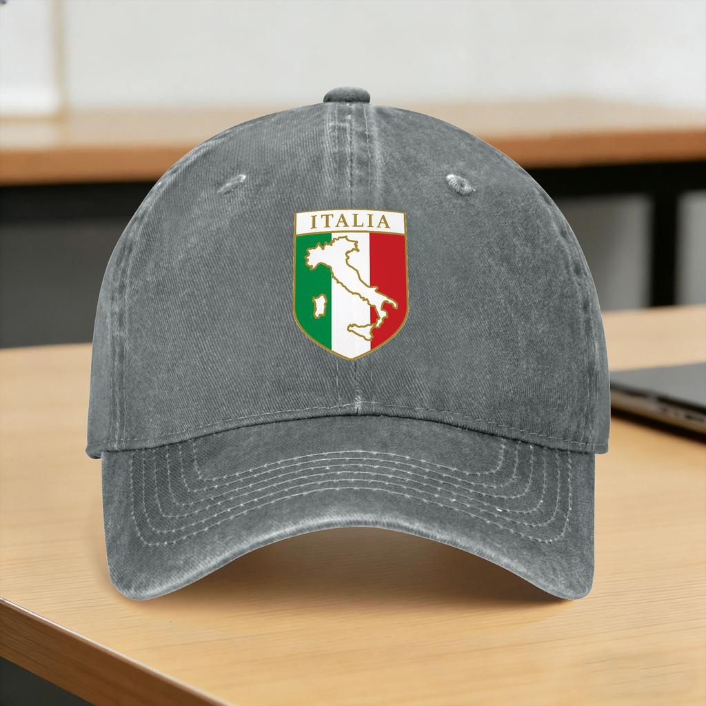 Washed Baseball Cap Italia Italian Flag Vintage Summer Trucker Hat For Unisex Adult  Casual Kpop Rock Sun Baseball Caps