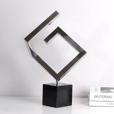 Modern Simple Abstract Geometric Metal Ornaments Model Room Sales Office Bogu Rack Entrance Hall Interior Soft Decoration Art