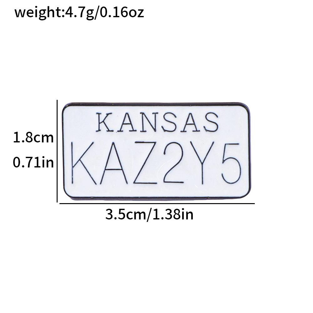 Hot-selling English warning signs in Europe and America Square metal badge Alloy drip brooch Pin