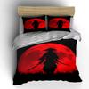Samurai Guerriero Luna Rossa Set Copripiumino  (1*Copripiumino 2*Federe, senza piumino)
